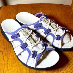 Lands' End Purple and White Women's Sandals